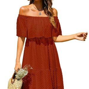 Never been worn burnt orange kirundo peasant dress